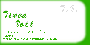 timea voll business card